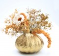 Vaasje met droogbloemen goud 800